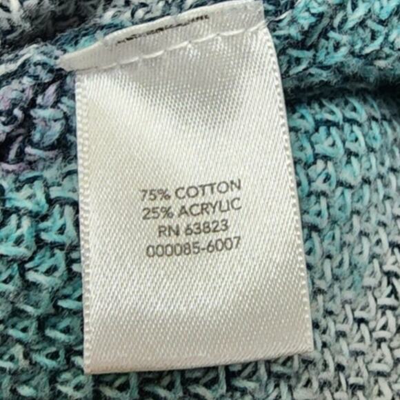 CJ Banks VTG  Multi Color Ombre Striped Sweater  Pearlized Buttons Womens  Small - Picture 8 of 10